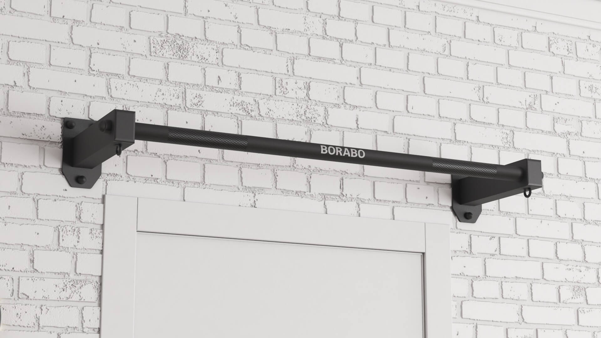 Турник наддверный Классик  BLACK - стальное рифление