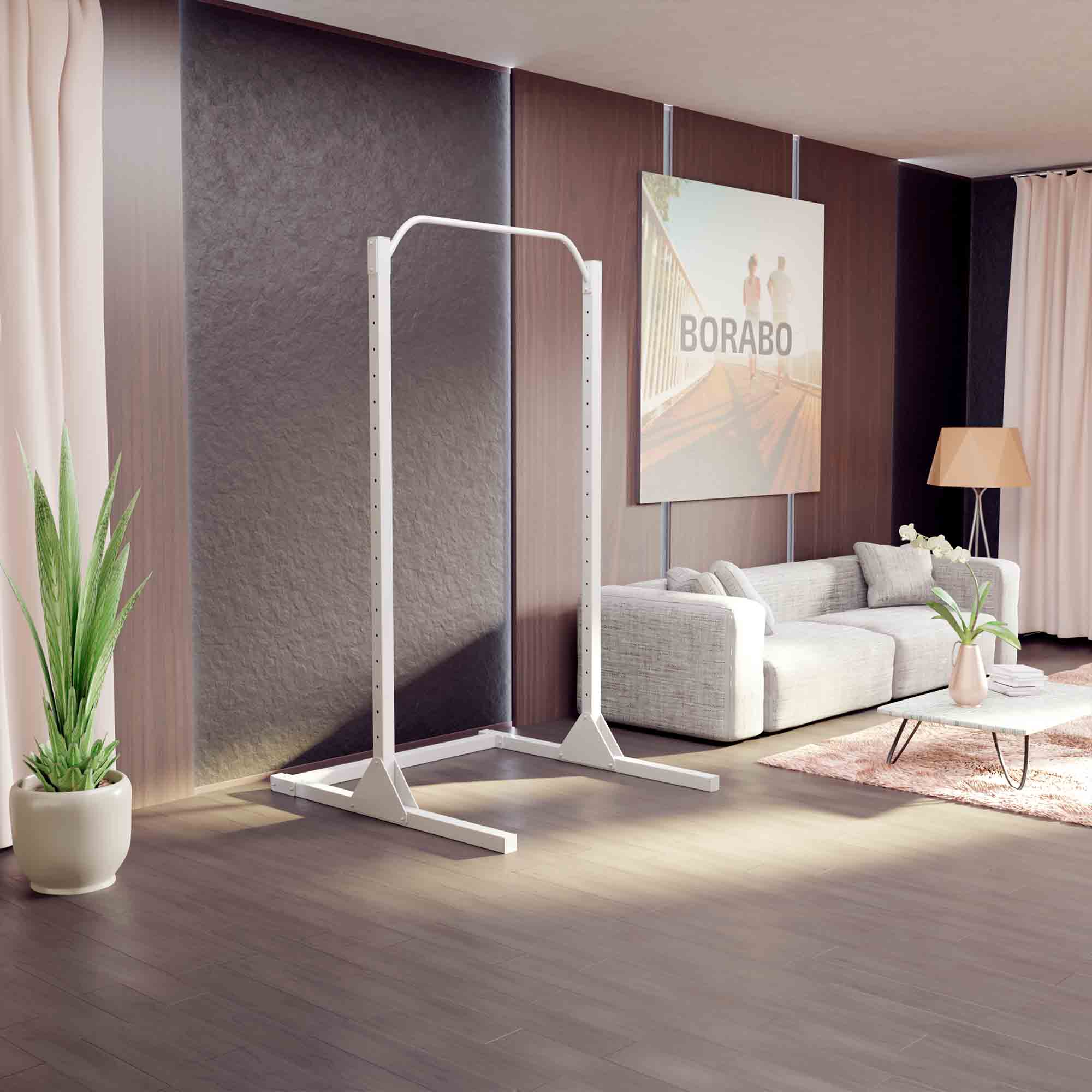 Высокая перекладина для напольного турника, белая