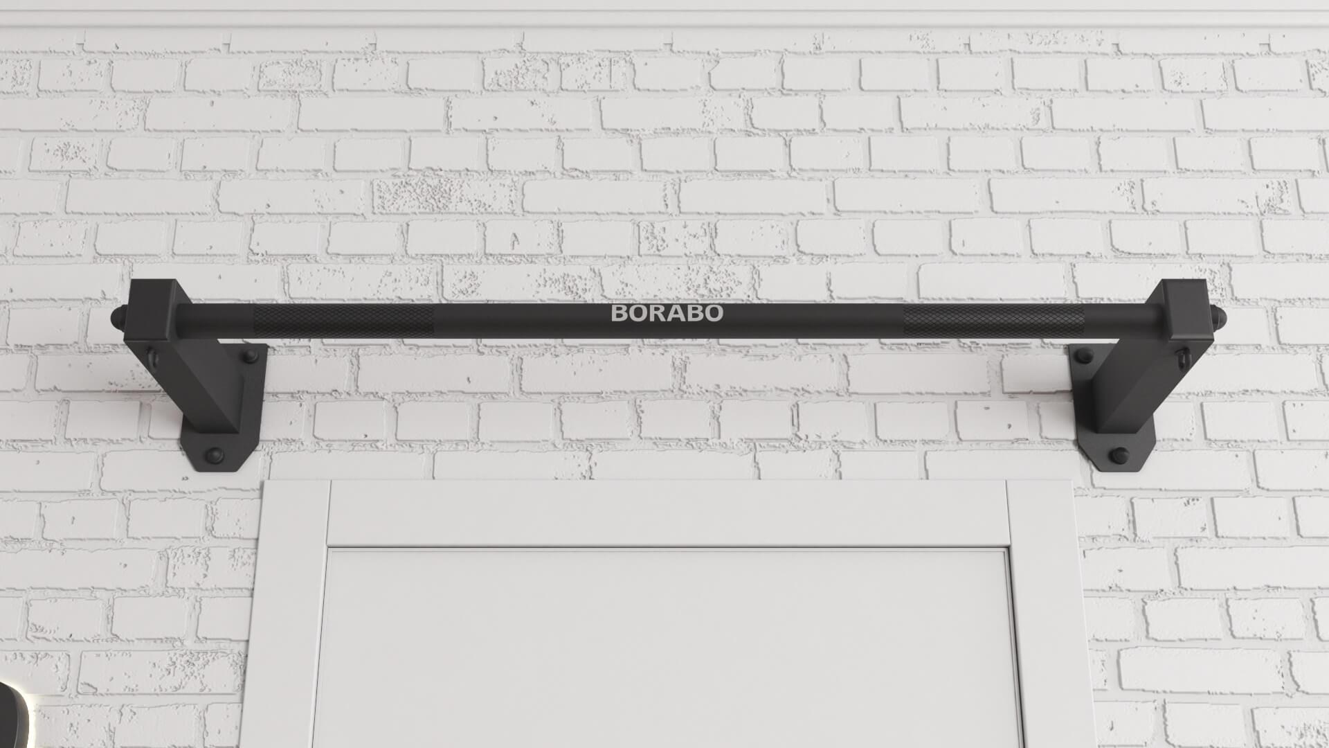 Турник наддверный Классик  BLACK - стальное рифление