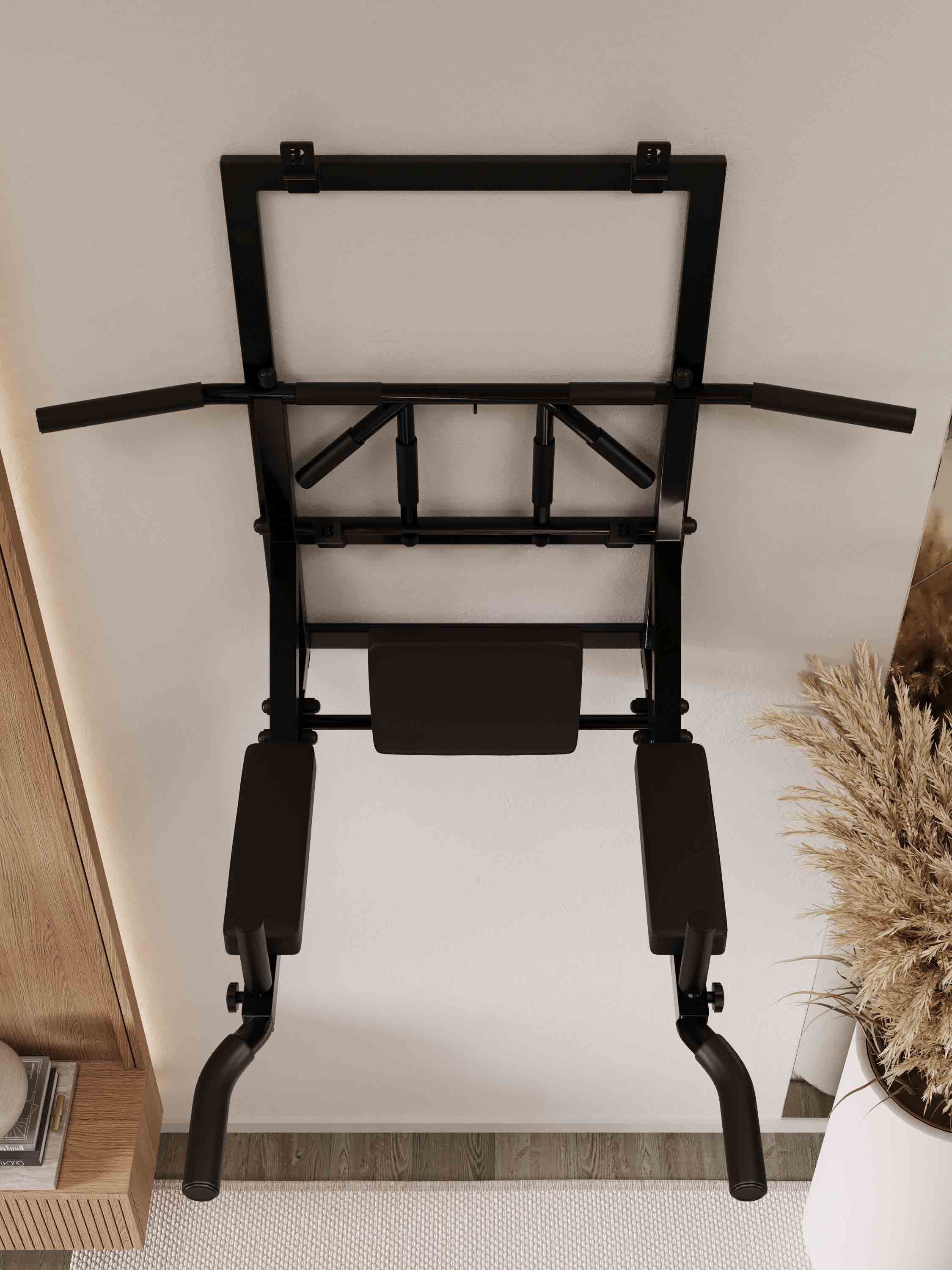 Турник Брусья Пресс 3 в 1 мультихват PRO на раме Черный