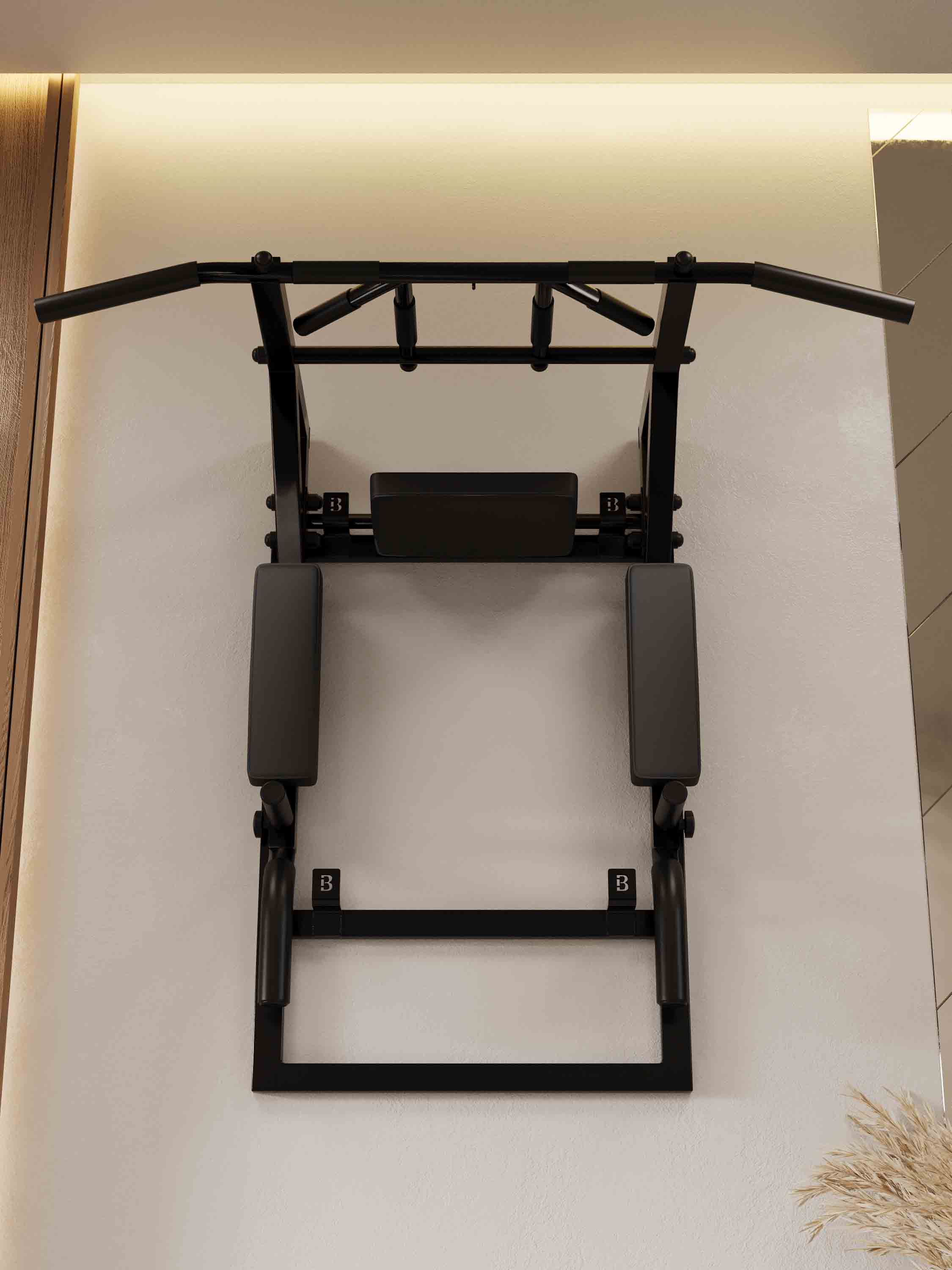 Турник Брусья Пресс 3 в 1 мультихват PRO на раме Черный