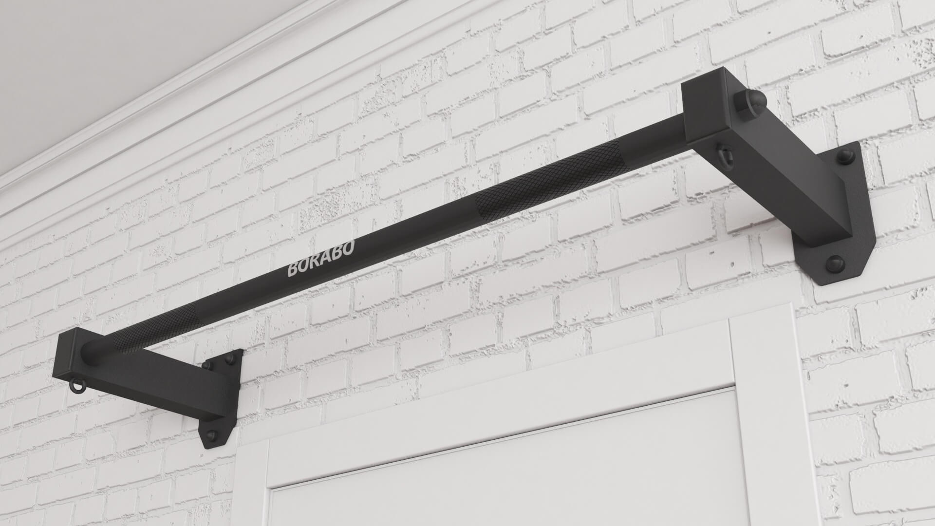 Турник наддверный Классик  BLACK - стальное рифление