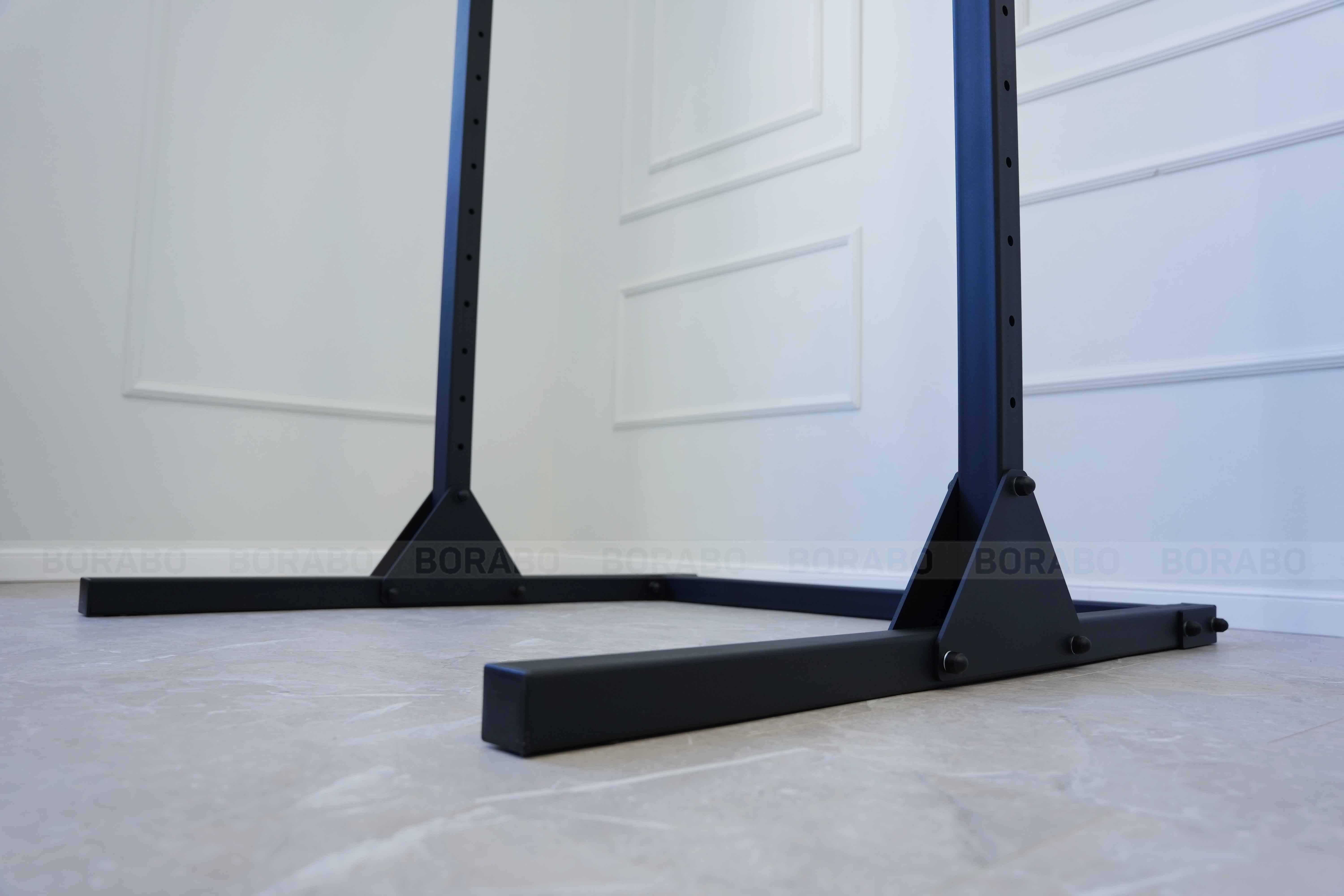 Турник напольный с брусьями и перекладиной для отжиманий, черный