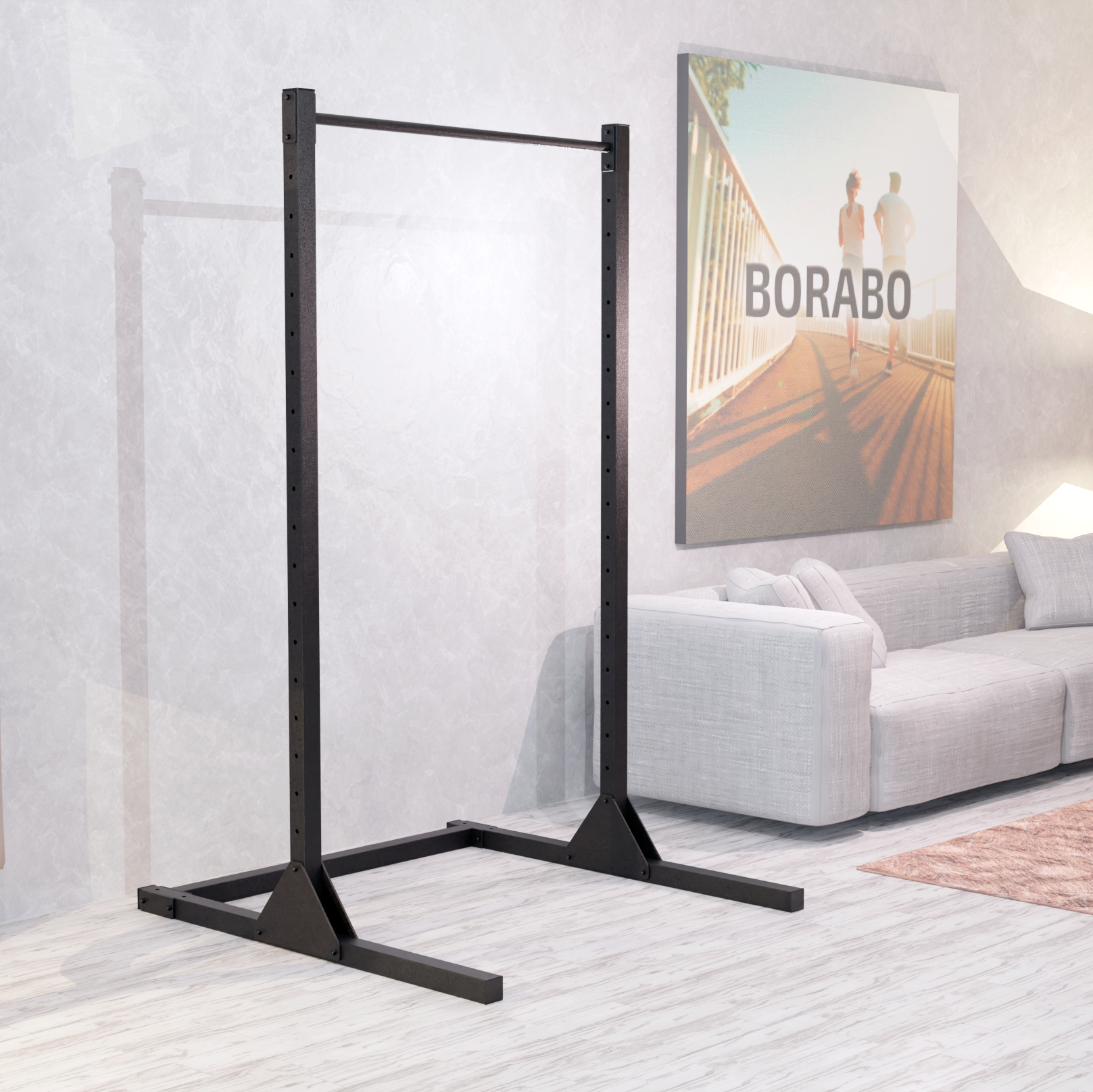 Турник напольный (базовая комплектация) с цельным каркасом