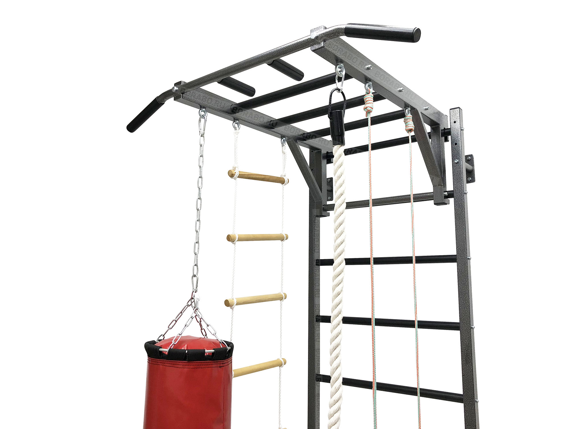 Детский спортивный комплекс с рукоходом (металл)- турник навесной на шведскую стенку