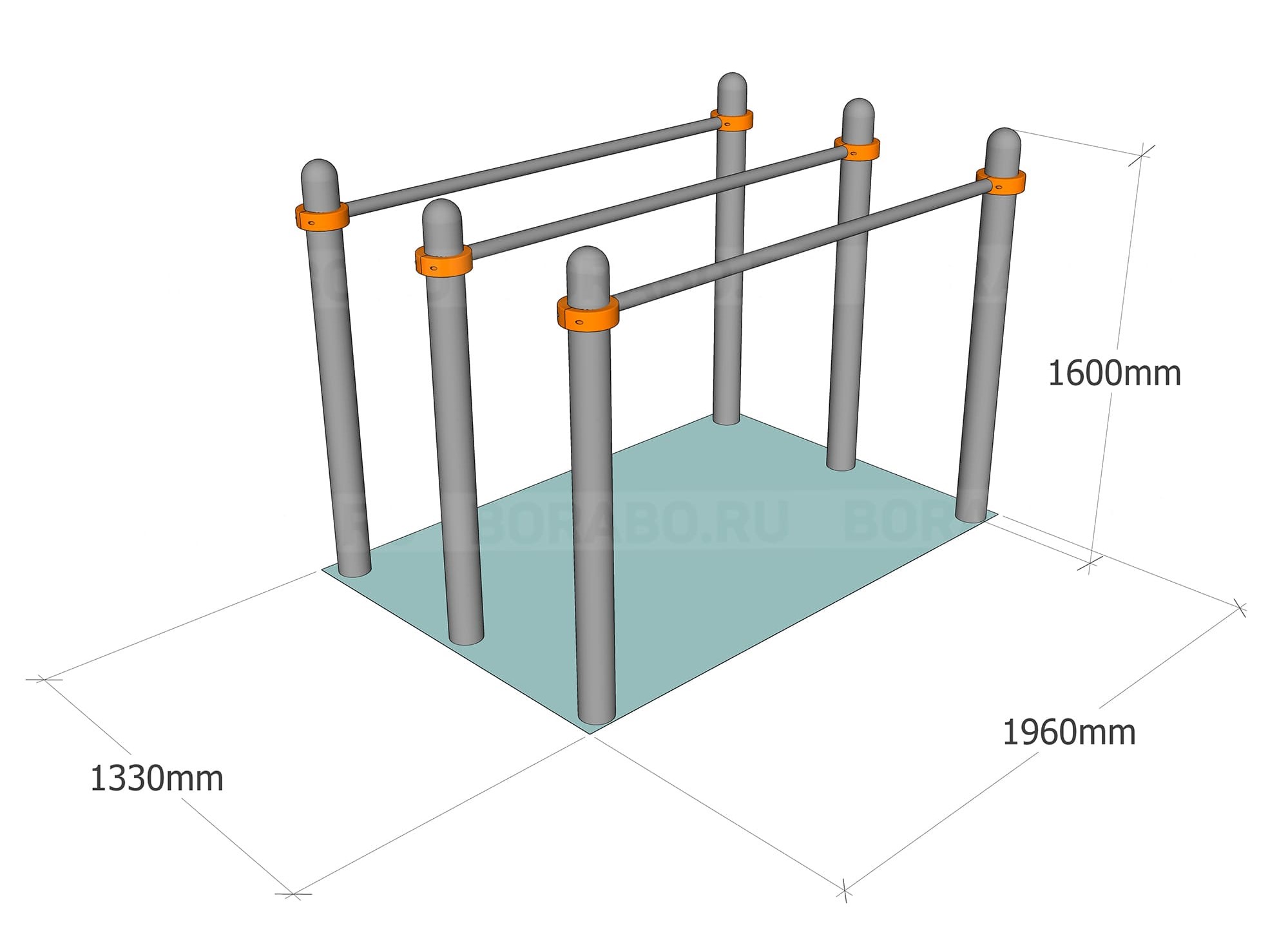Брусья Workout BW-12 тройные
