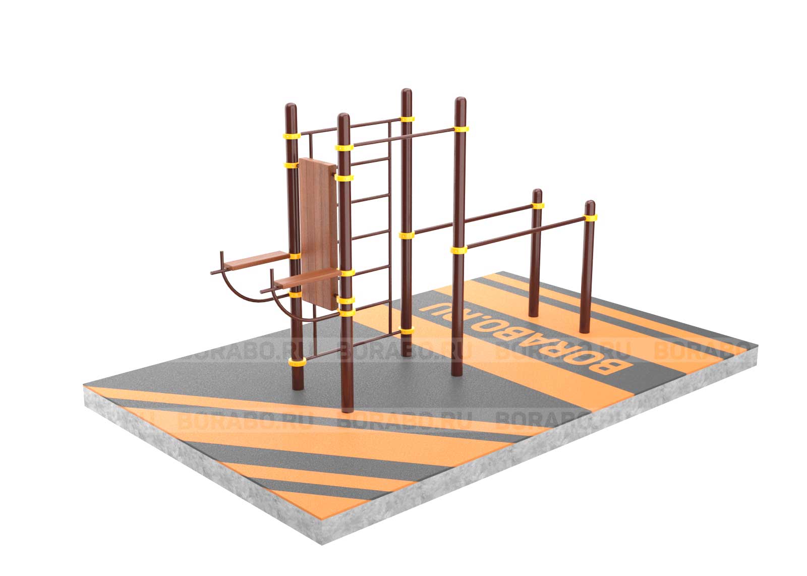 Спортивный Workout комплекс BW-68 турник, брусья,вертикальный пресс,шведская стенка