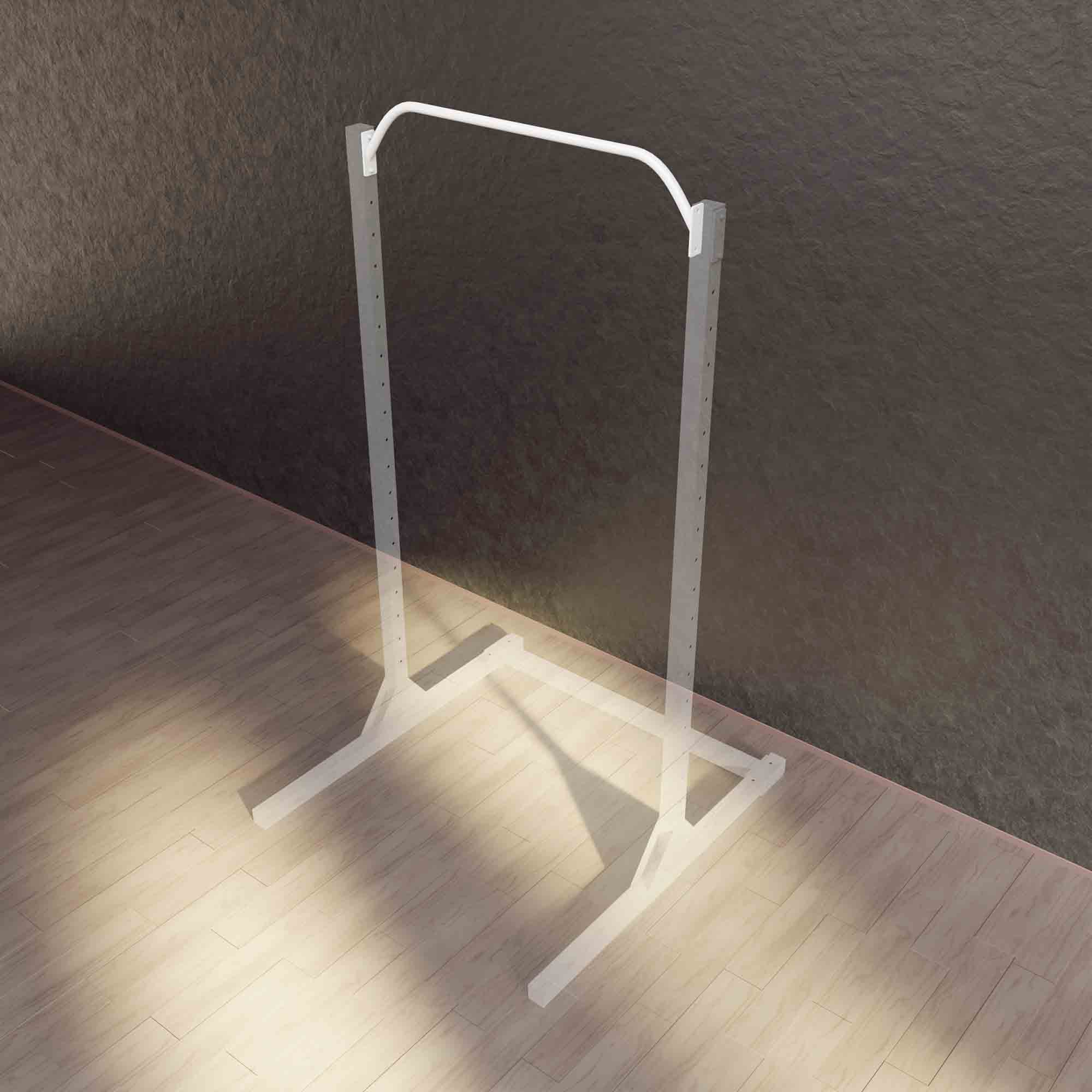 Высокая перекладина для напольного турника, белая