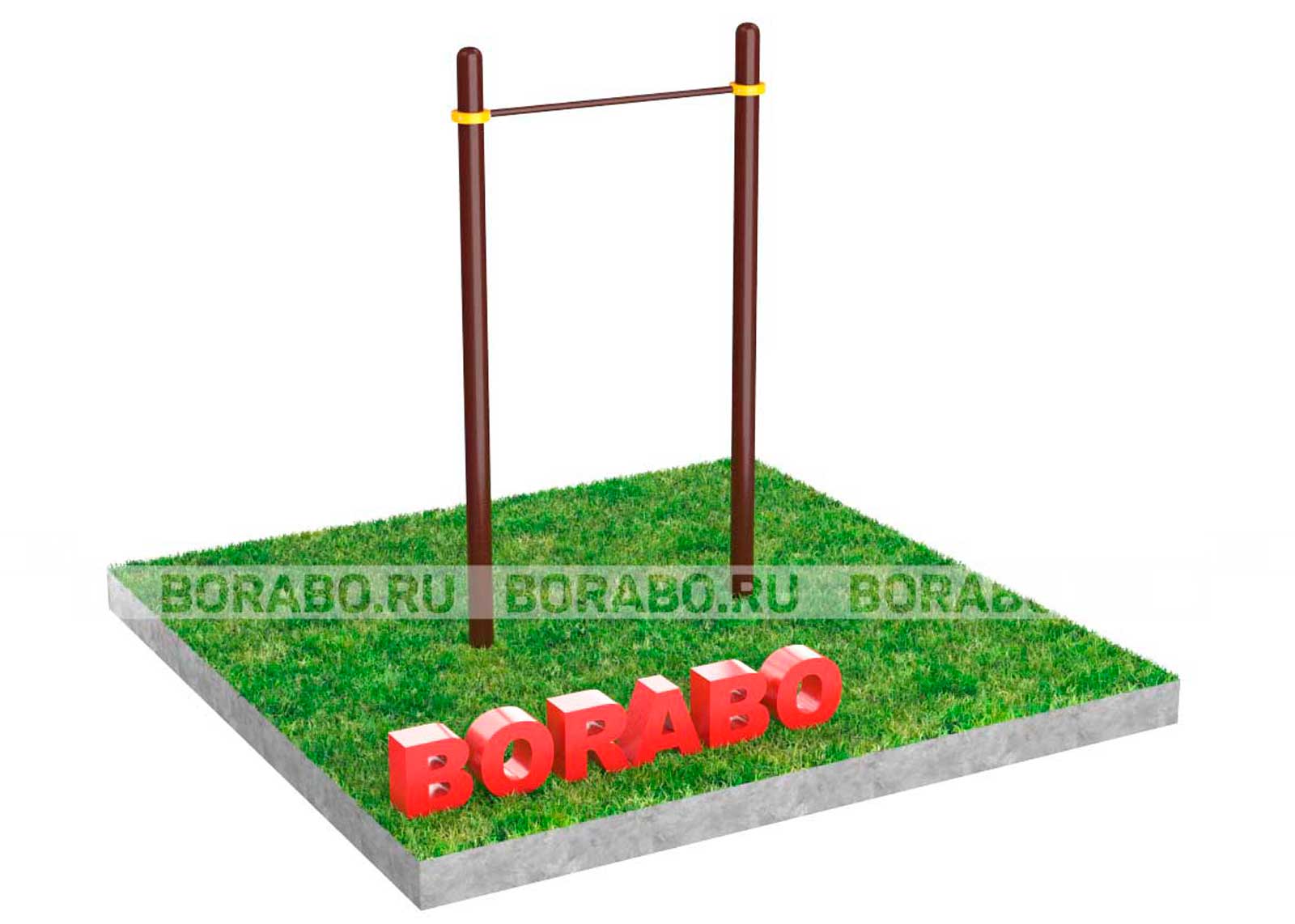 Классическая перекладина на хомутах 1200 мм