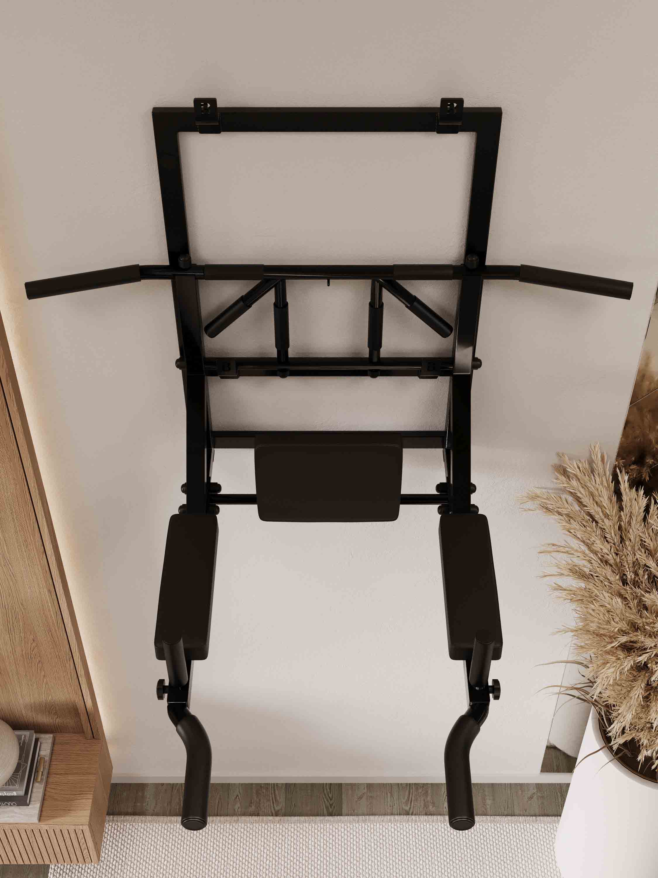 Турник Брусья Пресс 3 в 1 мультихват PRO на раме Черный