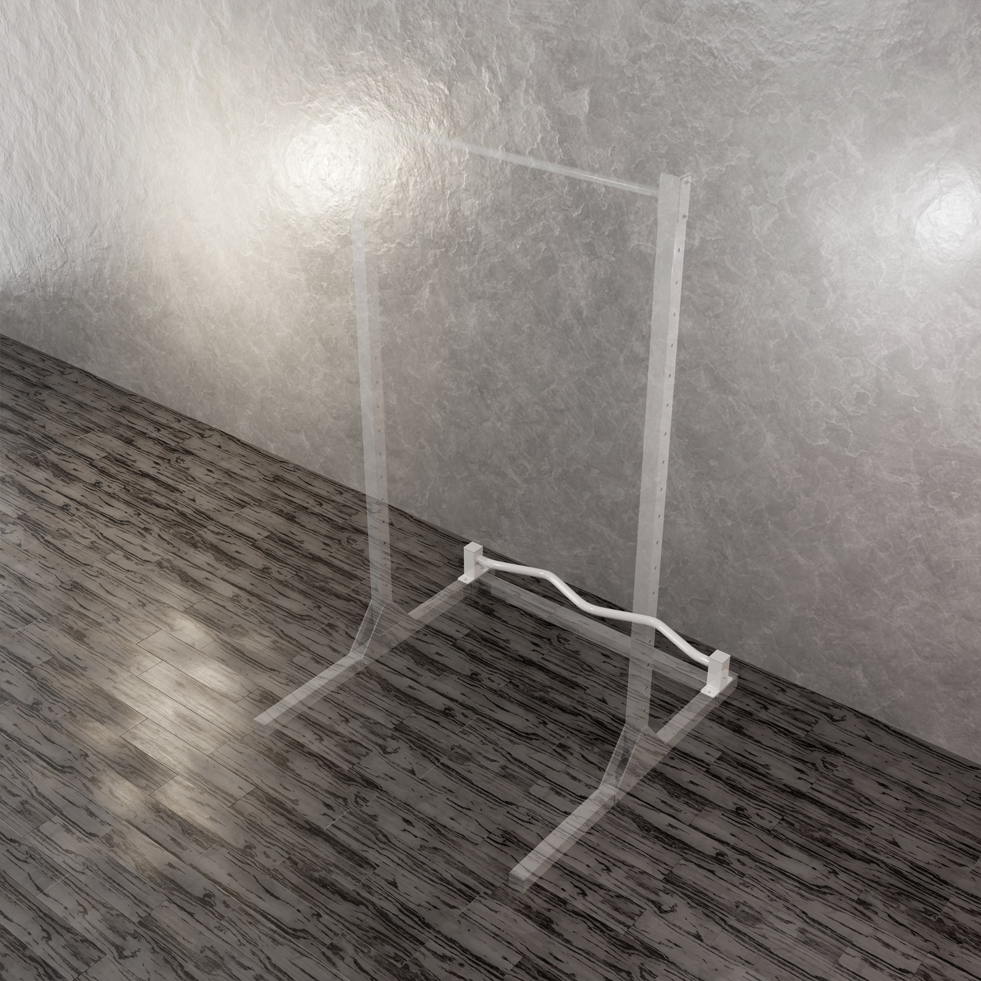 Перекладина для отжиманий для напольного турника, белая