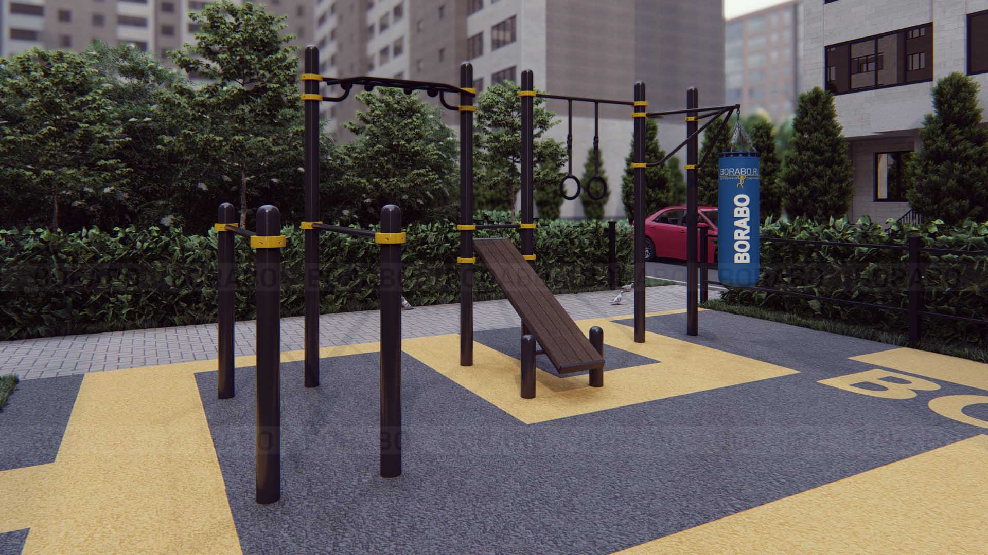 Площадка воркаут PRO bw-111