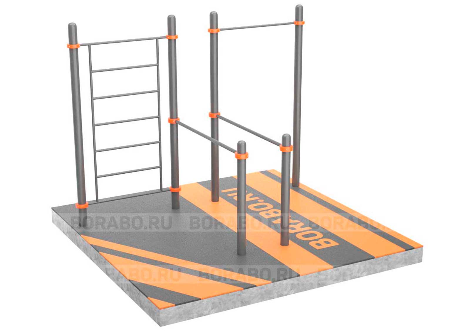 Спортивный Workout комплекс BW-30 с лестницей, турником и брусьями