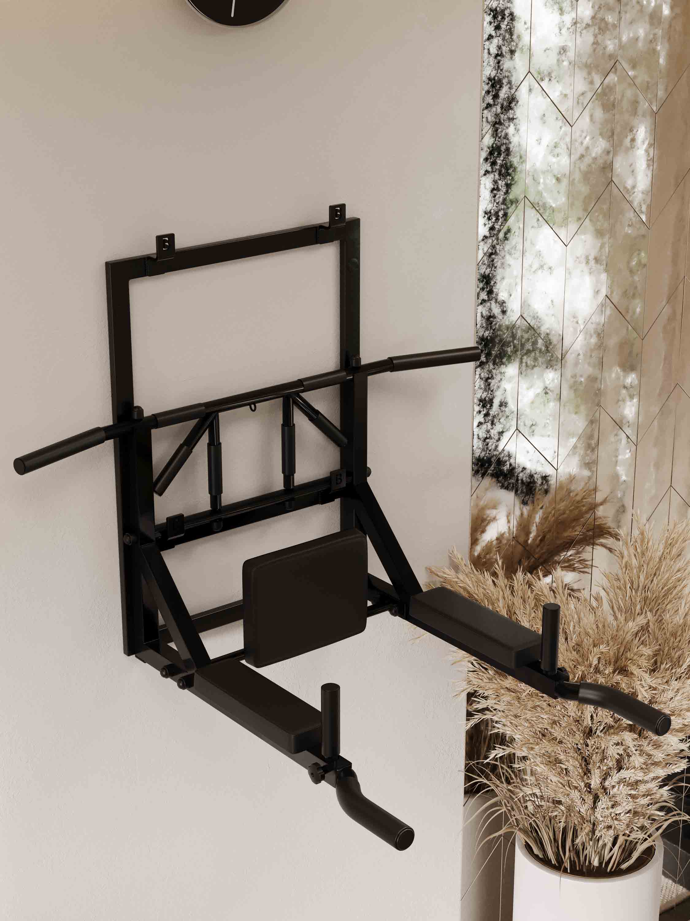 Турник Брусья Пресс 3 в 1 мультихват PRO на раме Черный