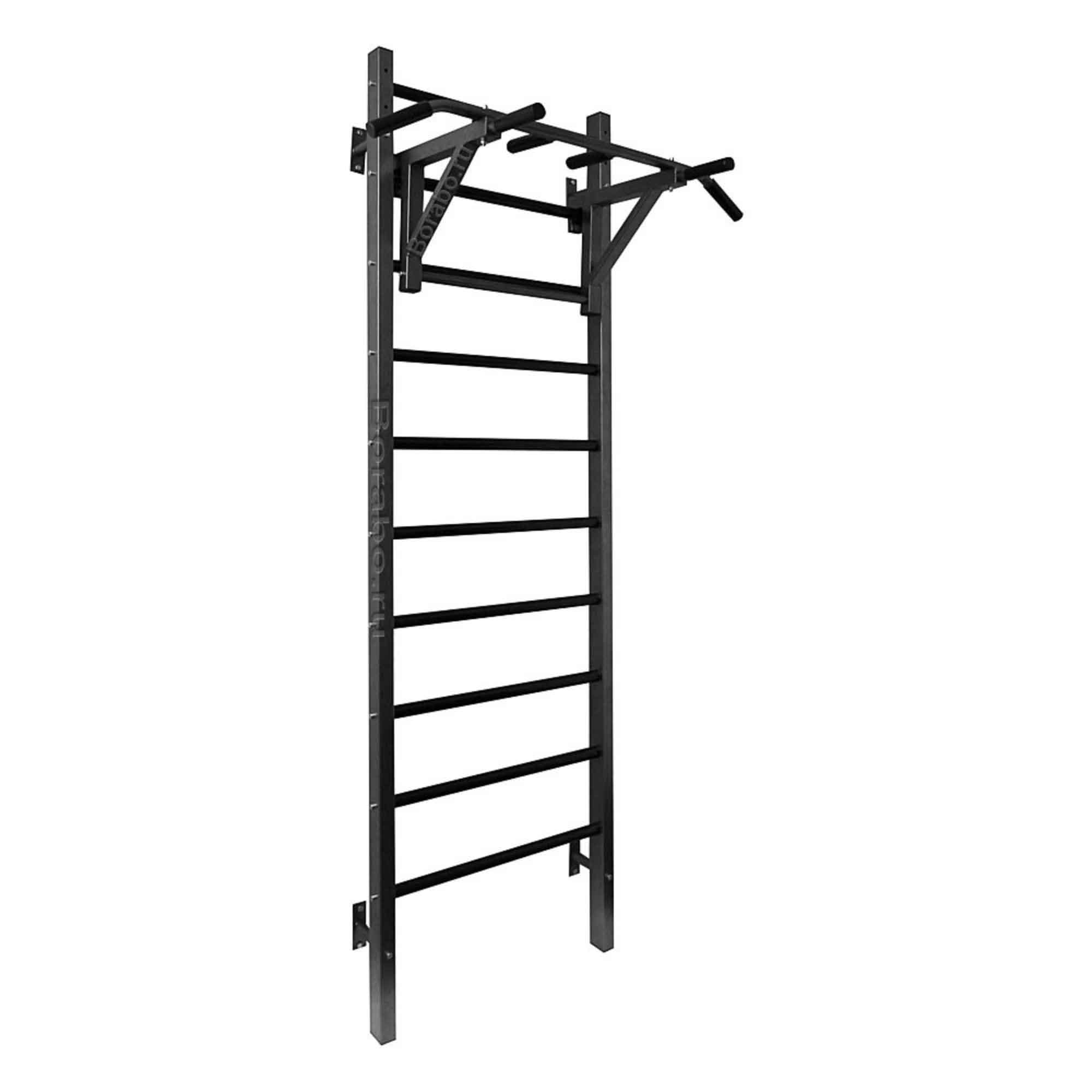 Шведская стенка металлическая Проф 240x71x16 см + Турник - Брусья 2 в 1