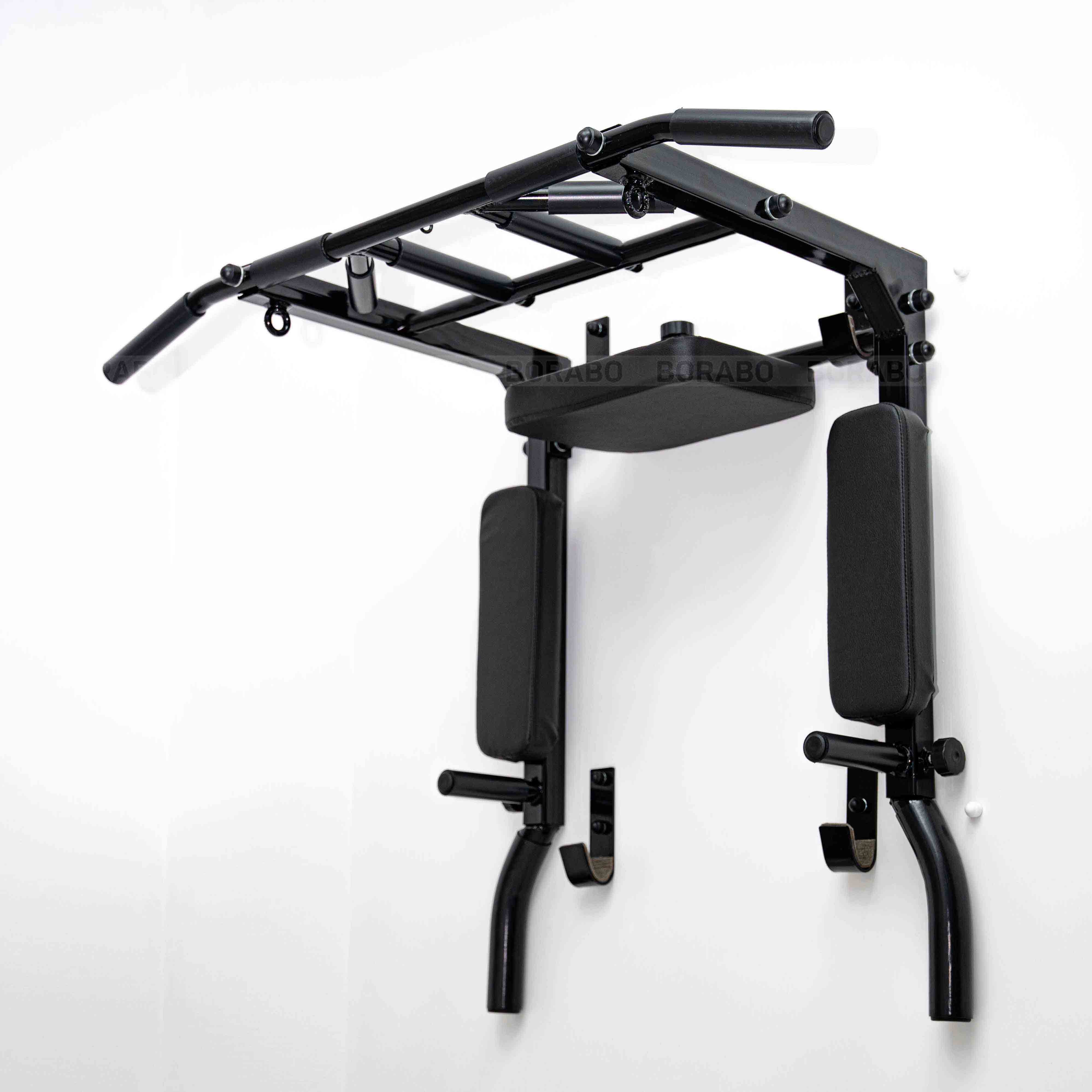 Турник Брусья Пресс 3 в 1 мультихват PRO на петлях Черный