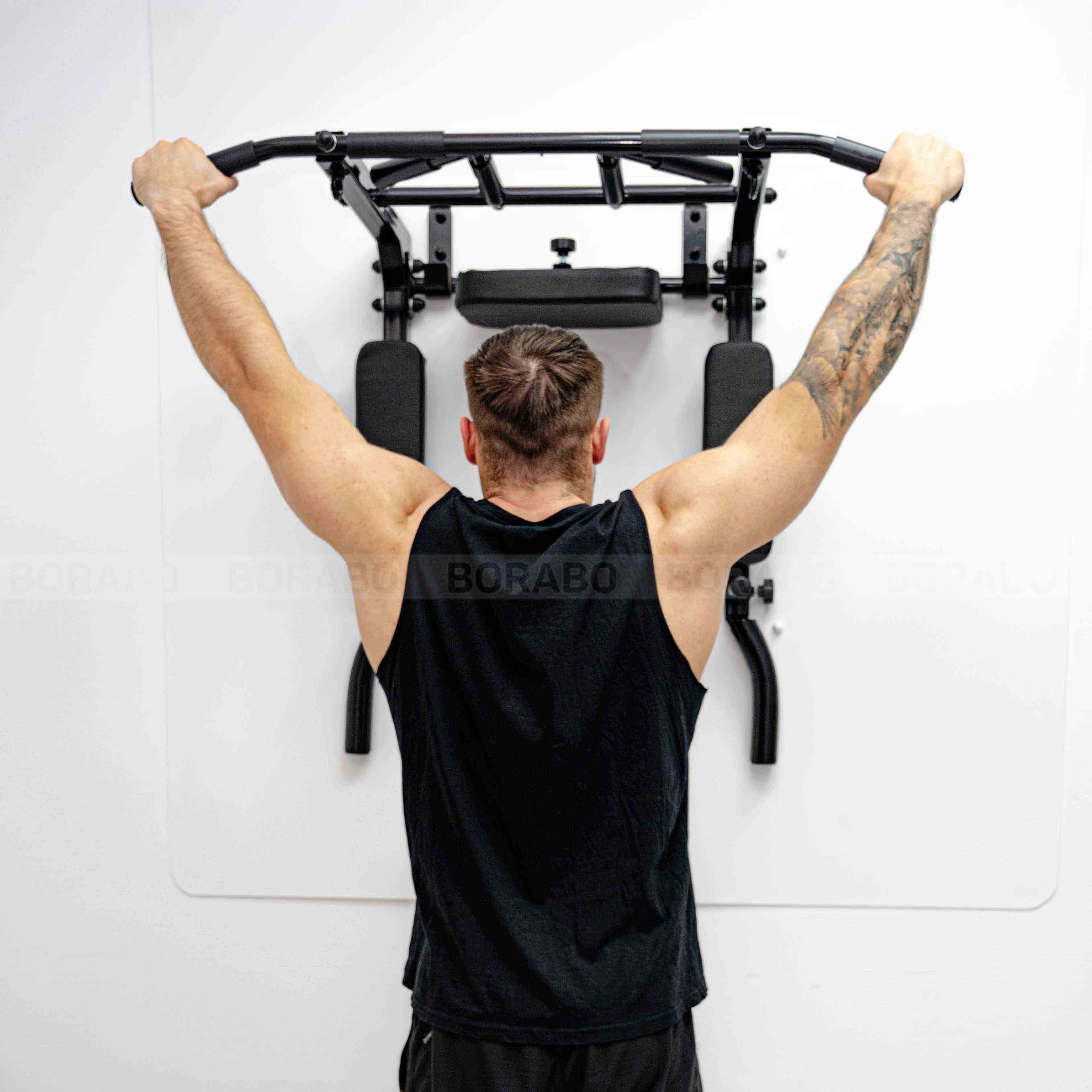 Турник Брусья Пресс 3 в 1 мультихват PRO на петлях Черный