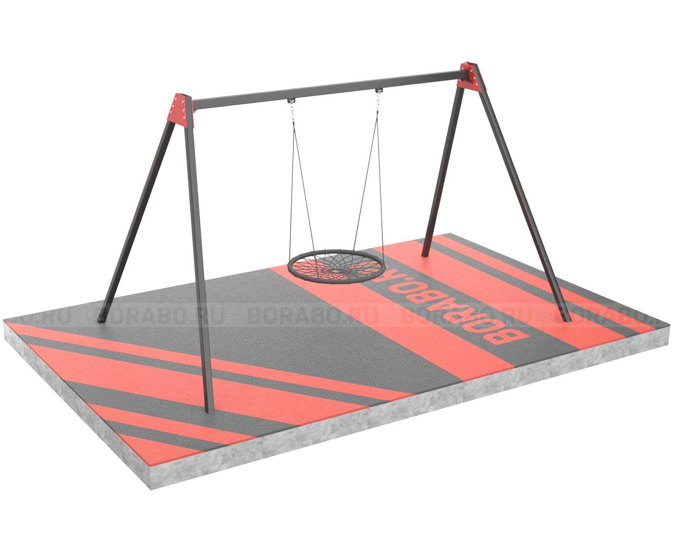 Качели Гнездо стальная рама с бетонированием Workout BW-81
