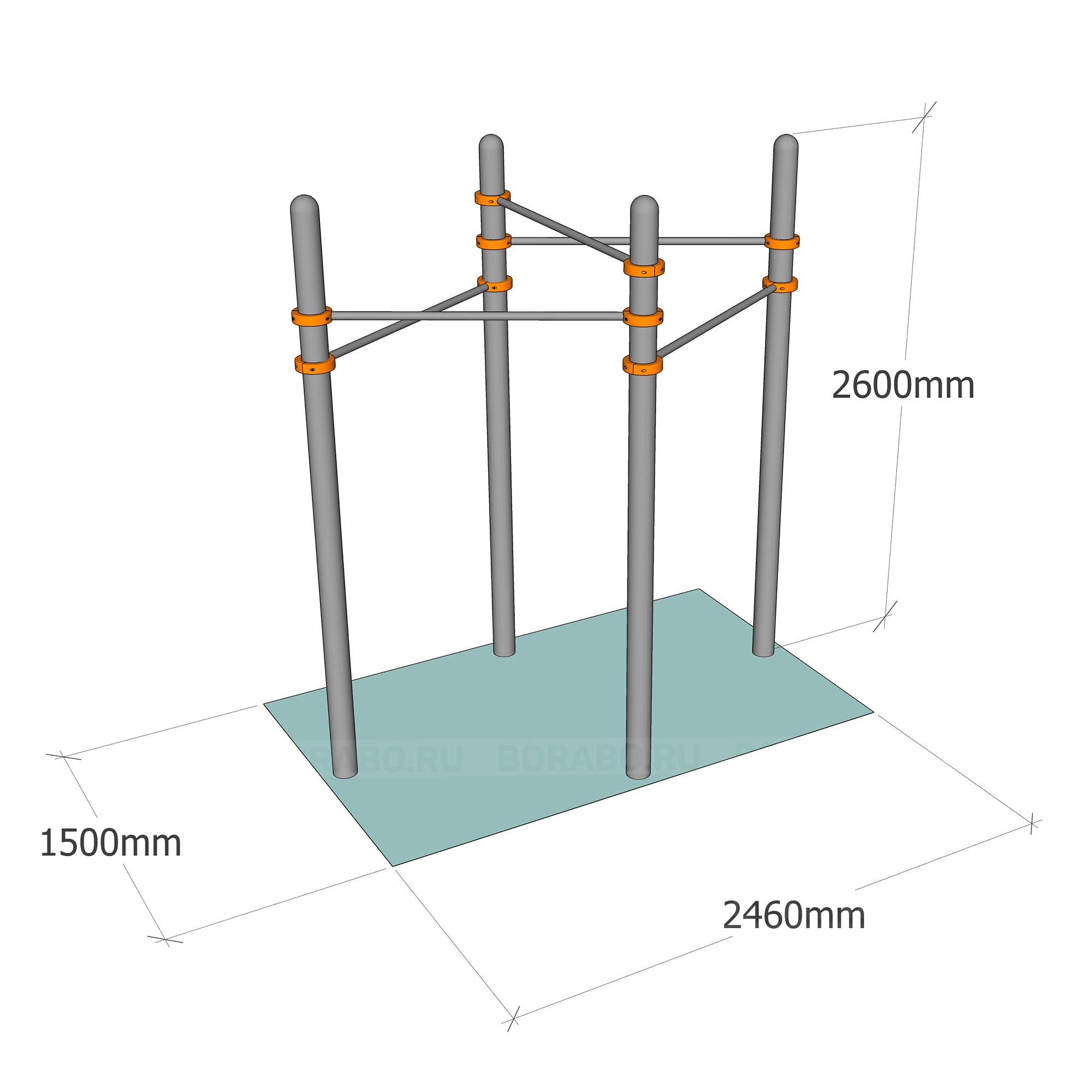 Комплекс Workout турников BW-8 для подтягиваний