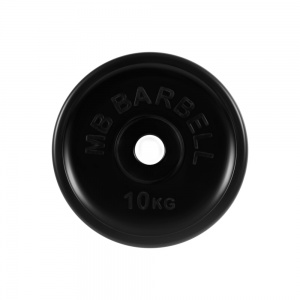 Диск олимпийский "Barbell", черный, диаметр 51 мм, 10 кг