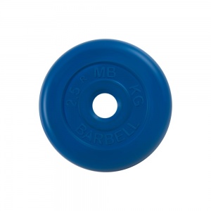 Диск Barbell обрезиненный, цветной, диаметр 31 мм, 2,5 кг