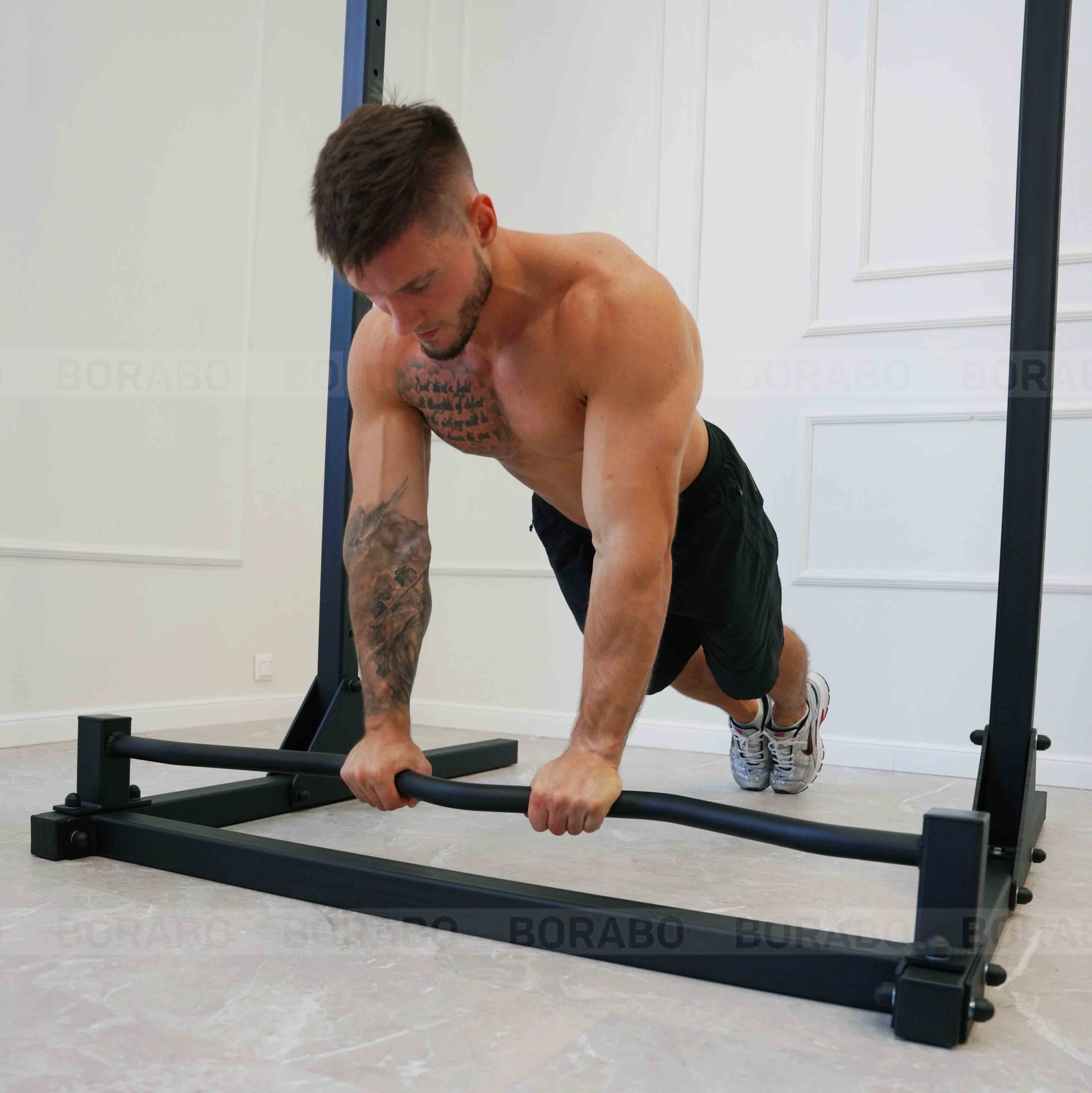 Перекладина для отжиманий для напольного турника, чёрная