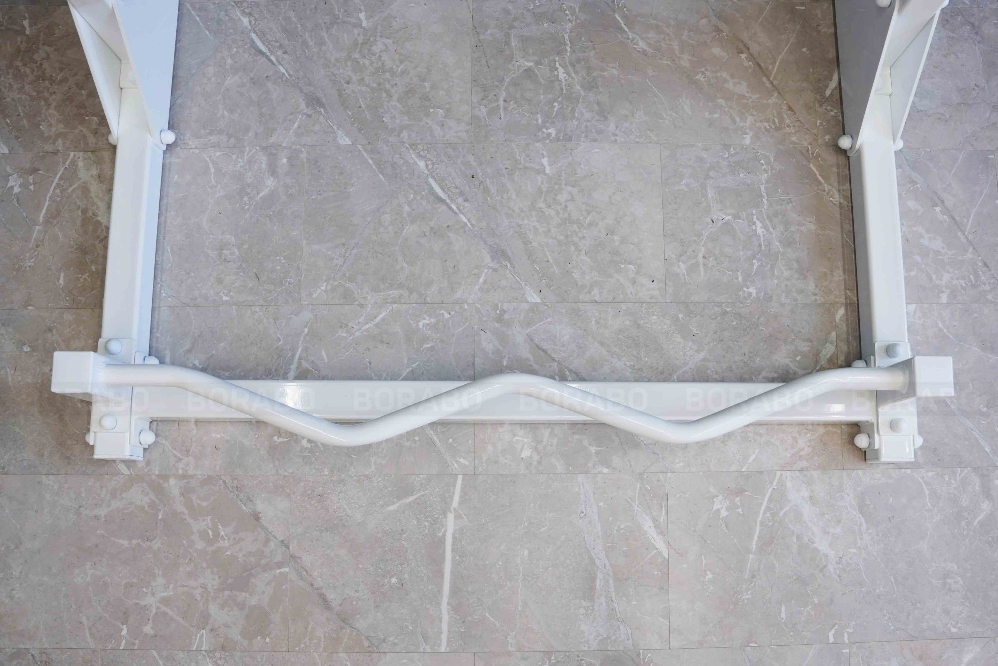 Турник напольный с брусьями и перекладиной для отжиманий, белый