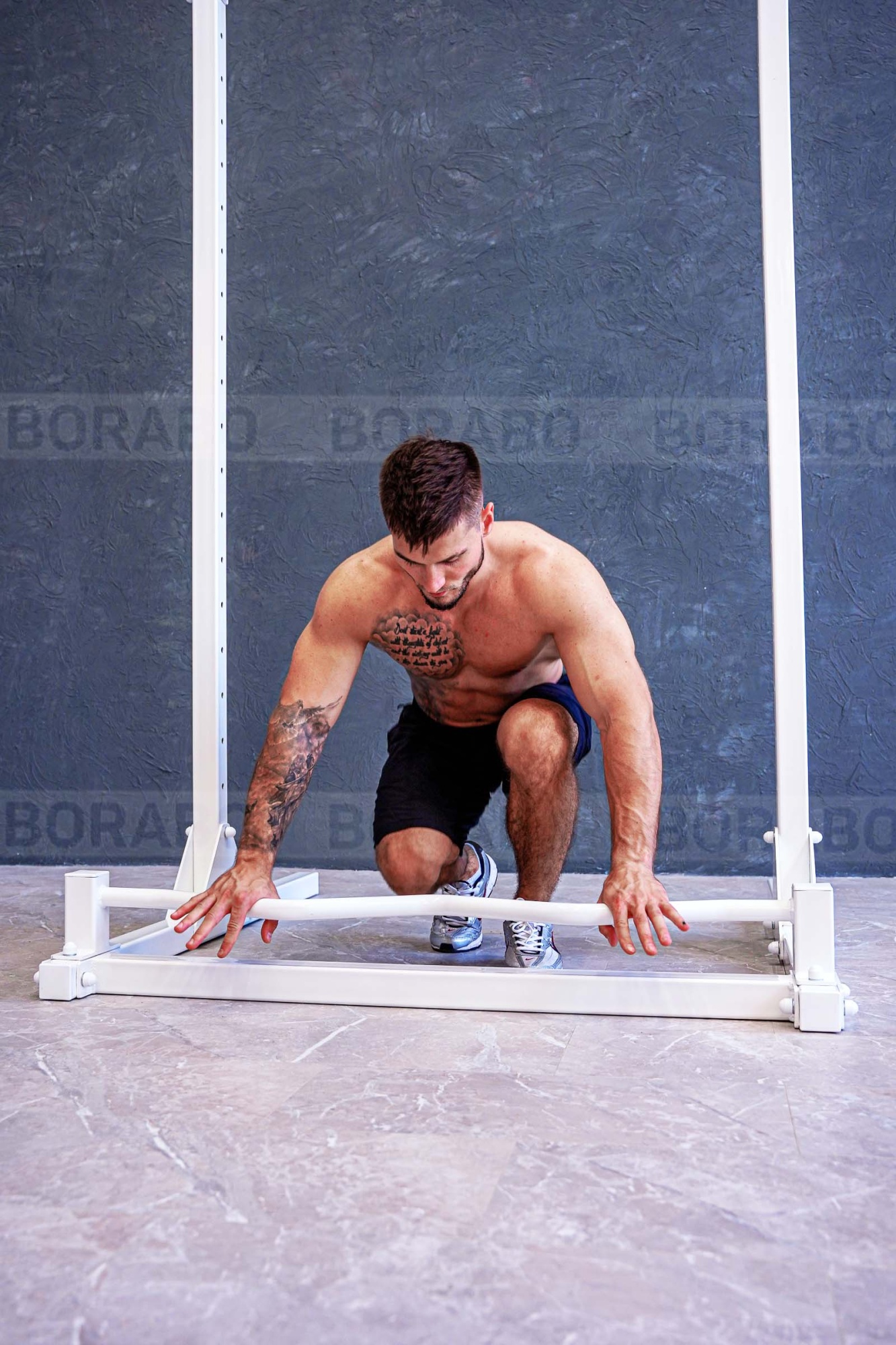 Перекладина для отжиманий для напольного турника, белая