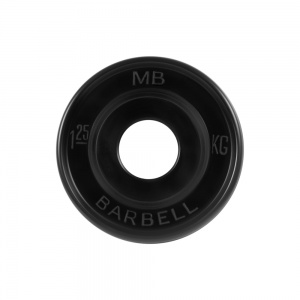 Диск олимпийский "Barbell", черный, диаметр 51 мм, 1,25 кг
