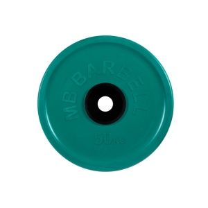 Диск олимпийский "Barbell", цветной, диаметр 51 мм, 50 кг