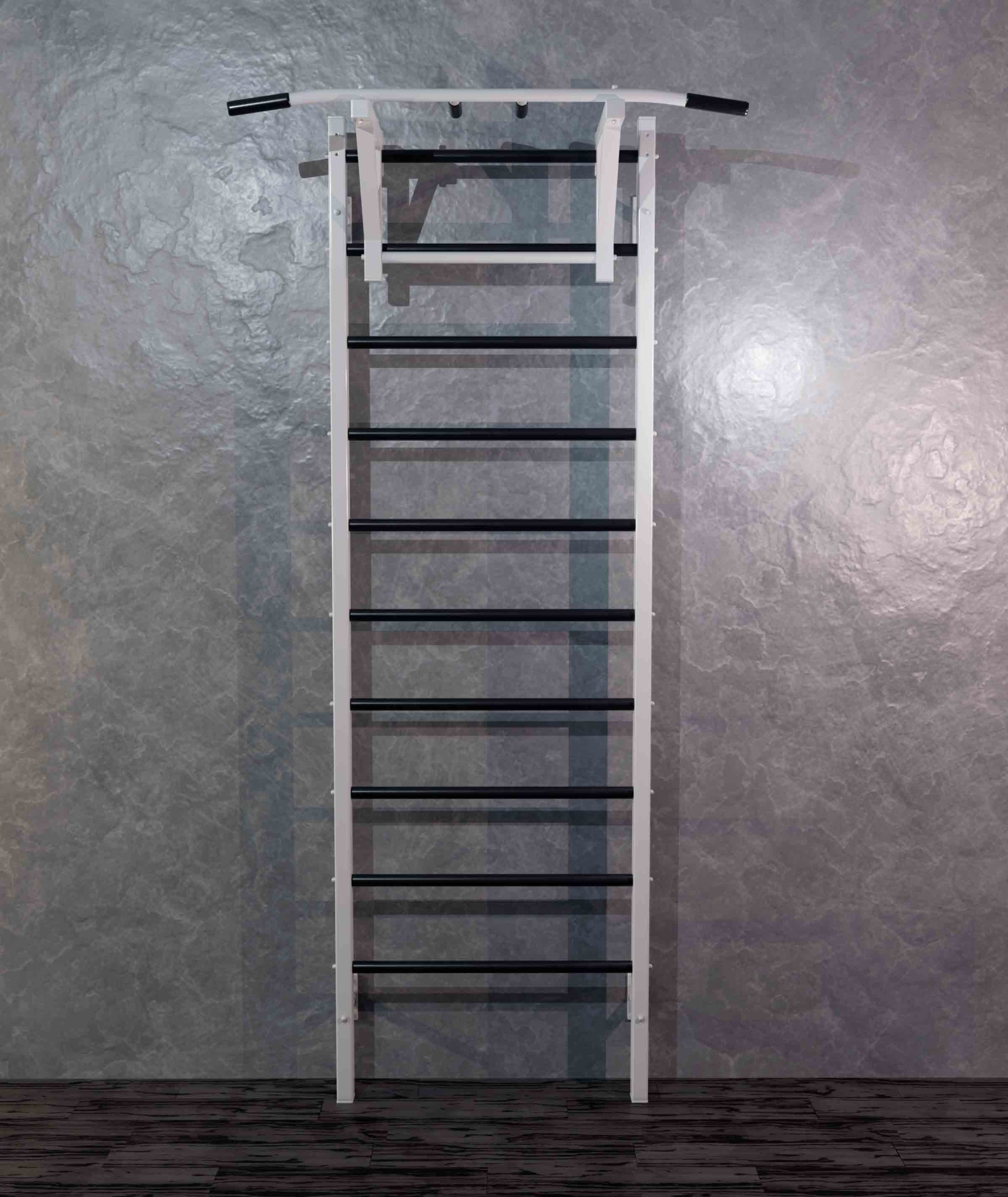 Шведская стенка металлическая Проф 240x71x16 см + Навесной турник