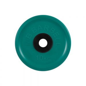 Диск олимпийский "Barbell", цветной, диаметр 51 мм, 10 кг