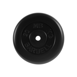 Диск Barbell обрезиненный, черный, диаметр 31 мм, 20 кг