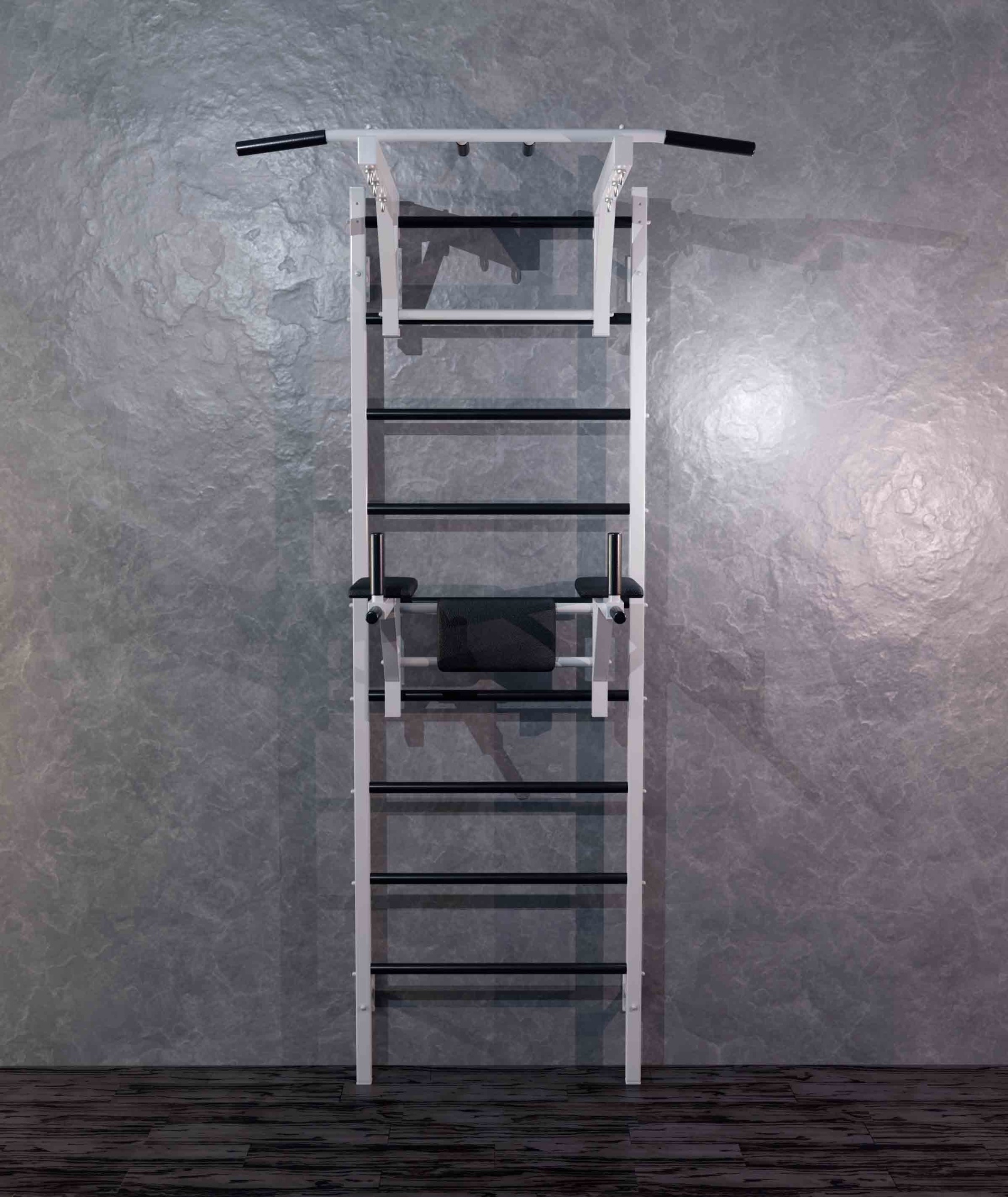 Шведская стенка металлическая Проф 240x71x16 см + Детский спортивный комплекс - Турник + Брусья Пресс