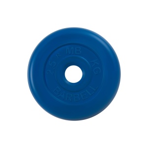 Диск Barbell обрезиненный, цветной, диаметр 26 мм, 2,5 кг