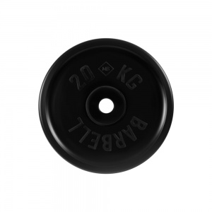 Диск олимпийский "Barbell", черный, диаметр 51 мм, 20 кг