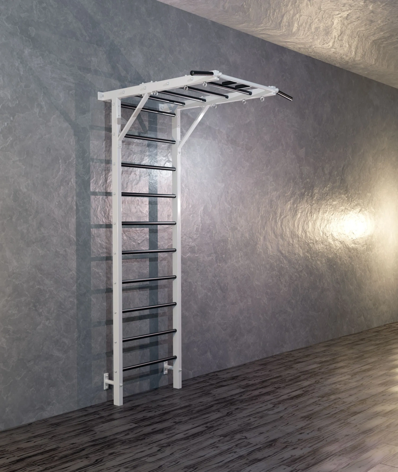 Шведская стенка металлическая Проф 240x71x16 см + Рукоход - Турник