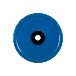 Диск олимпийский "Barbell", цветной, диаметр 51 мм, 20 кг